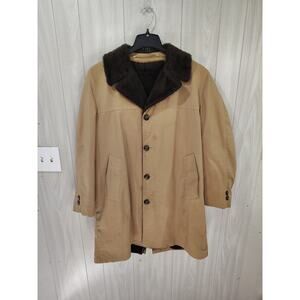 Vintage Prell William Street Collection Size 40R Pea Coat Beige